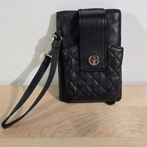 Giani Bernini - Grab and Go Leather Wallet- Wristlet - Genuin Leather - Black